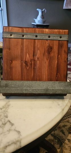 Rustic Reclaimed Wood Cookbook Stand - Recipe Tablet Holder