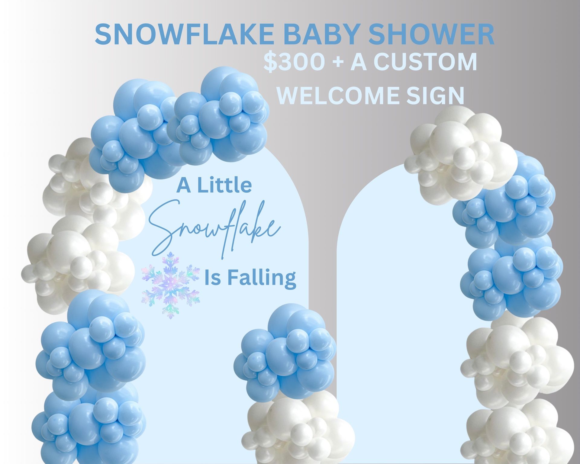 Winter Wonderland Baby Shower Arch