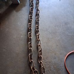 Vintage Iron Chain Old 8 or 10 Feet
