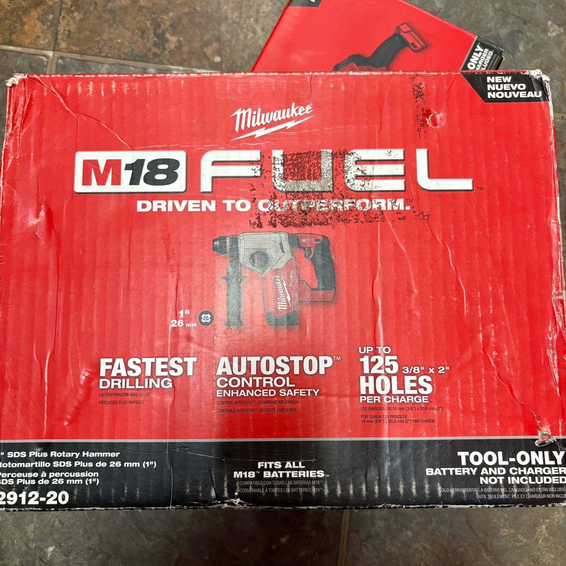 Milwaukee New 1” Rotary Hammer 18M Fuel