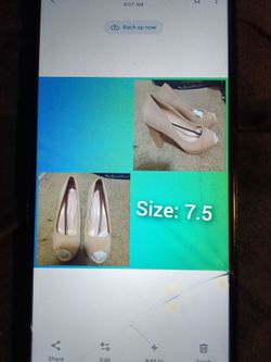 Beige Peep Toe Heels