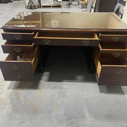 Large Vintage HekMan Office Desk 