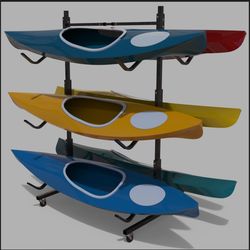 Freestanding Kayak Stand,2-Sided Kayak and Canoe Rack,Heavy Duty Adjustable Kayak Storage Rack,Sup Outdoor Storage Rack,Weatherproof Stand for Indoor,