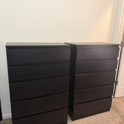 IKEA Dresser 2 Pair 5 Drawer 