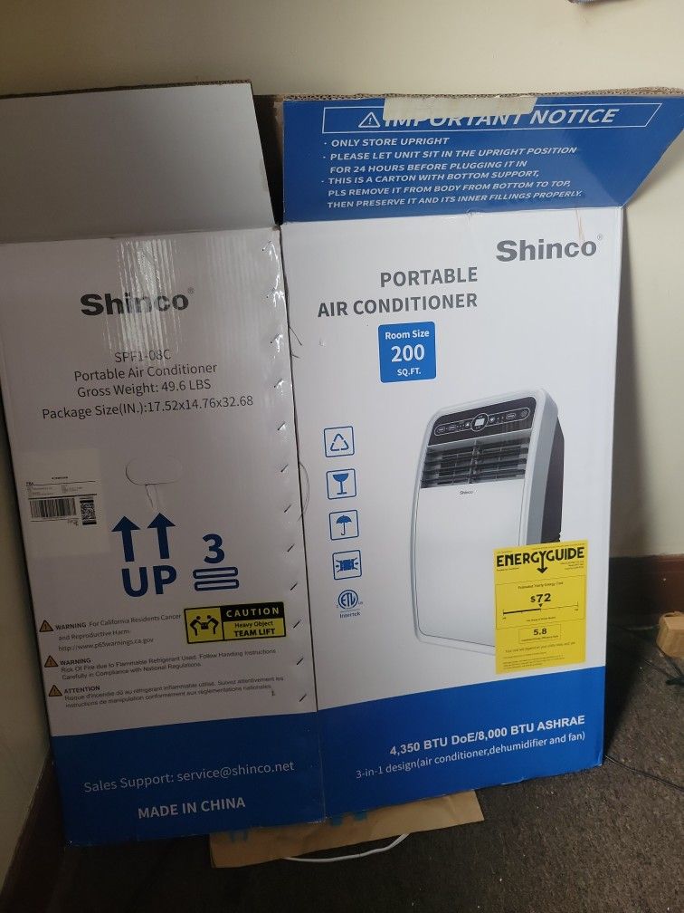 Portable AC unit 4,350 BTU - SHINCO