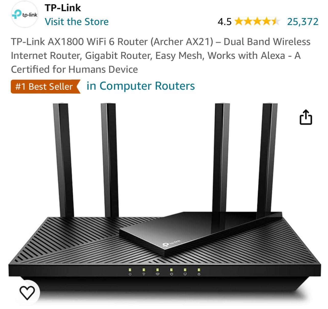 TP Link Wifi 6 Router