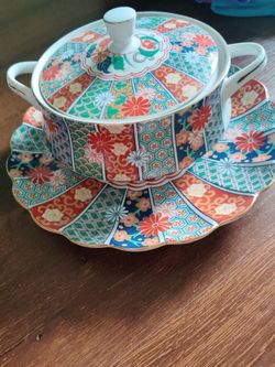 Japanese pot with saucer