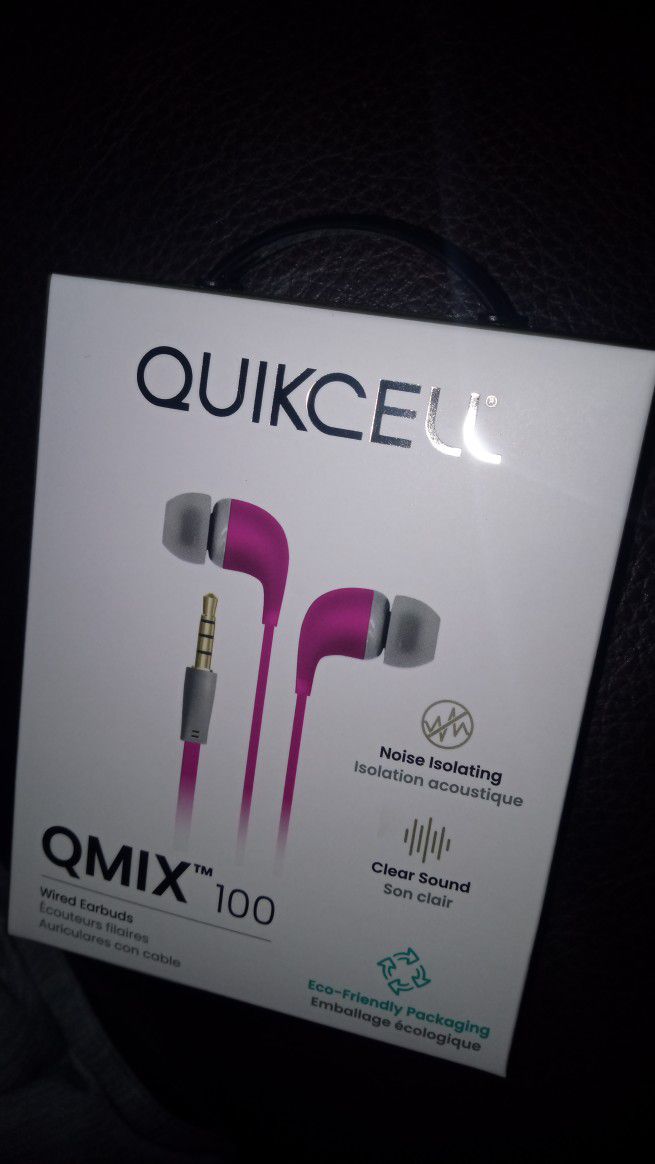 Brand New Quick Cell Qmix 100 Earbuds 