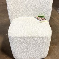 🤍 Aiden & Ivy Armless Bouclé Dining Chair – Brand New