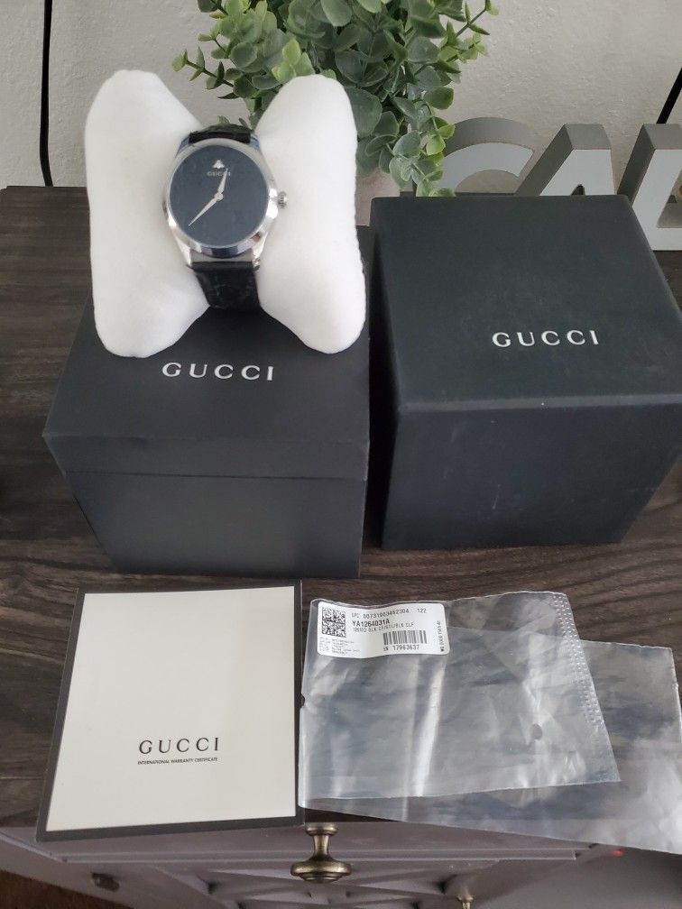 Authentic Gucci G Timeless YA1264031A Quartz Leather Stainless Steel Watch for Sale in Costa Mesa CA OfferUp
