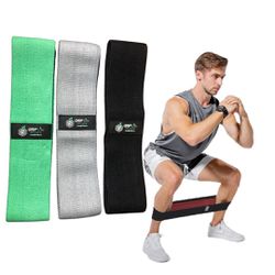 Booty Bands Fabric Resistance Bands for Yoga Home Workout (Set of 3)