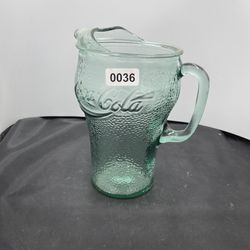 VTG Coca-Cola 64 oz Glass Pitcher USA Mid-Century 1970's - Excellent Condition!