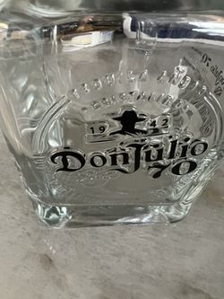 Handmade Glass bottles Empty Don Julio 70