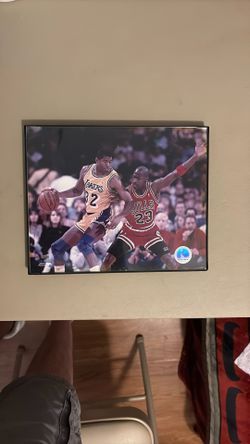 MJ vs Magic Official Upper Deck Picture Framed 