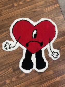 Bad Bunny Heart Rug 