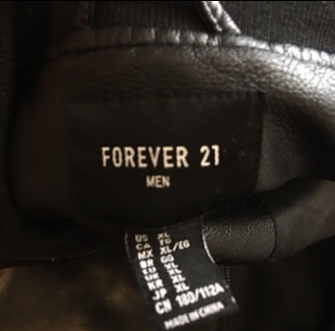 Forever 21 Faux Leather Bomber Jacket