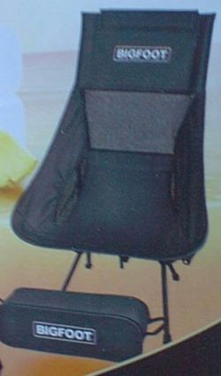 Bigfoot camping Chair. Black New