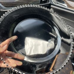 2 Silver Charger Plates !!