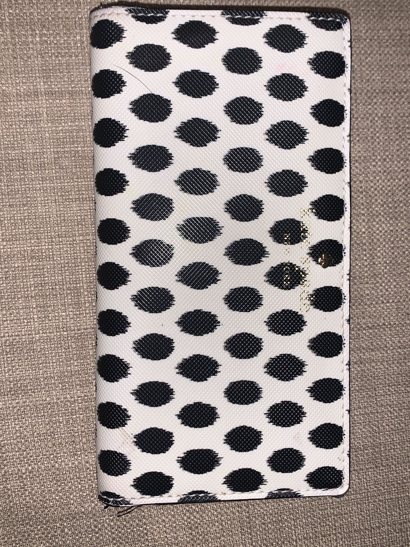 Kate Spade Wallet ~~Cream Color With Black Polka Dots