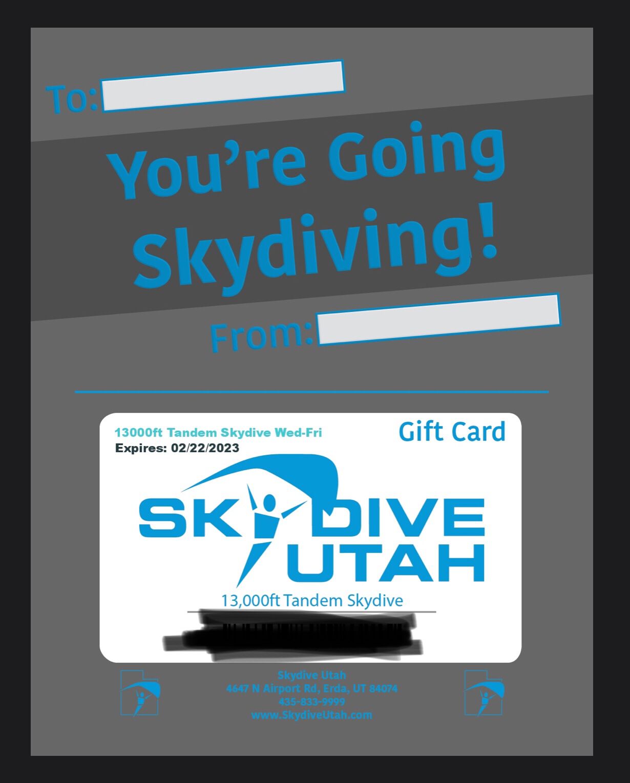 2 Skydive Utah Tickets