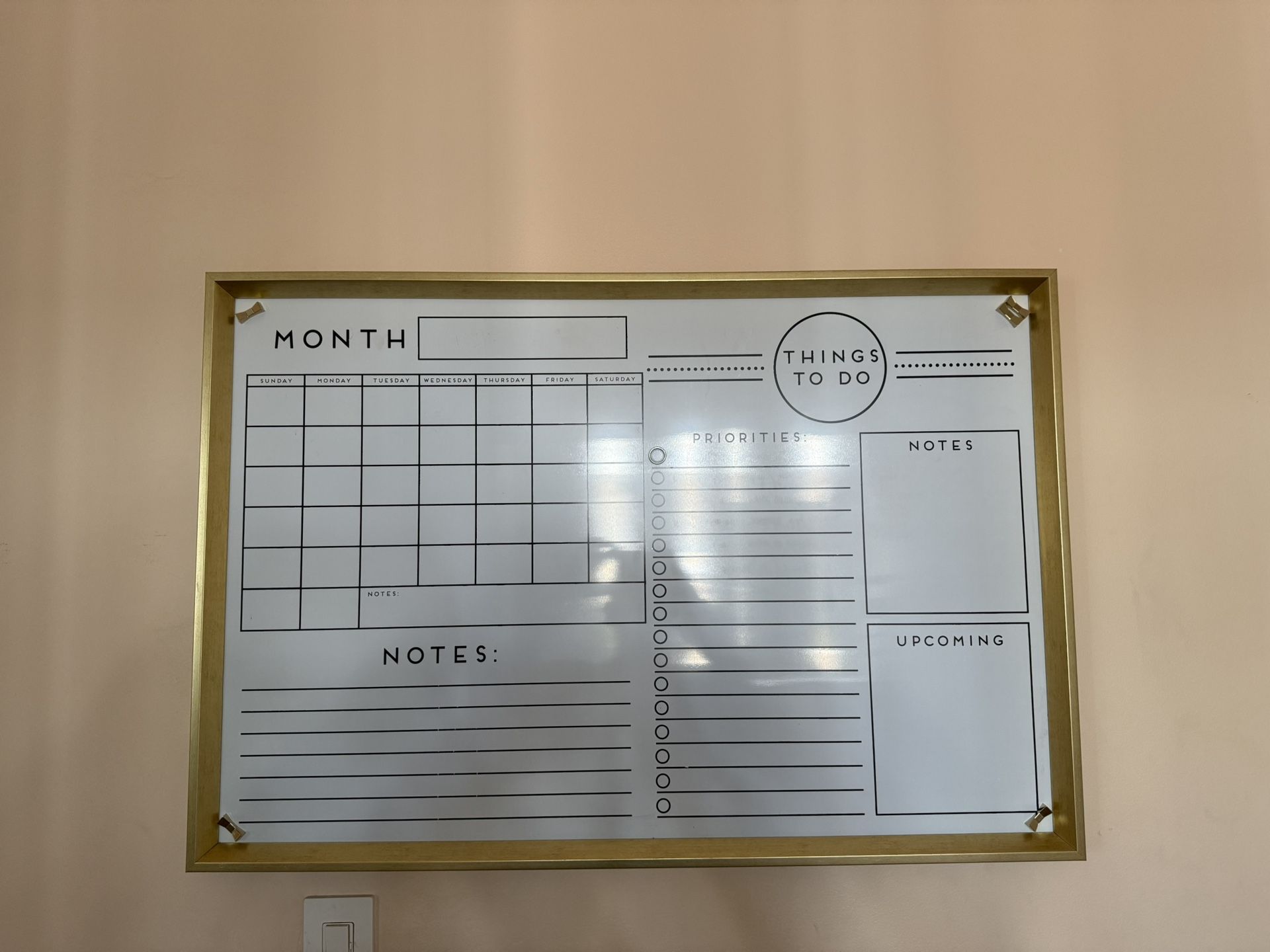 Large White Board Organizer