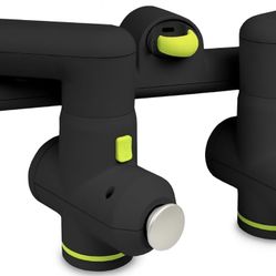 ProsourceFit Dual Pro Percussion Massage Gun, 6 Attachable Pieces for Deep Tissue Relief, Muscle Massager Gun with 4 Speed Levels, Adjustable Handles 