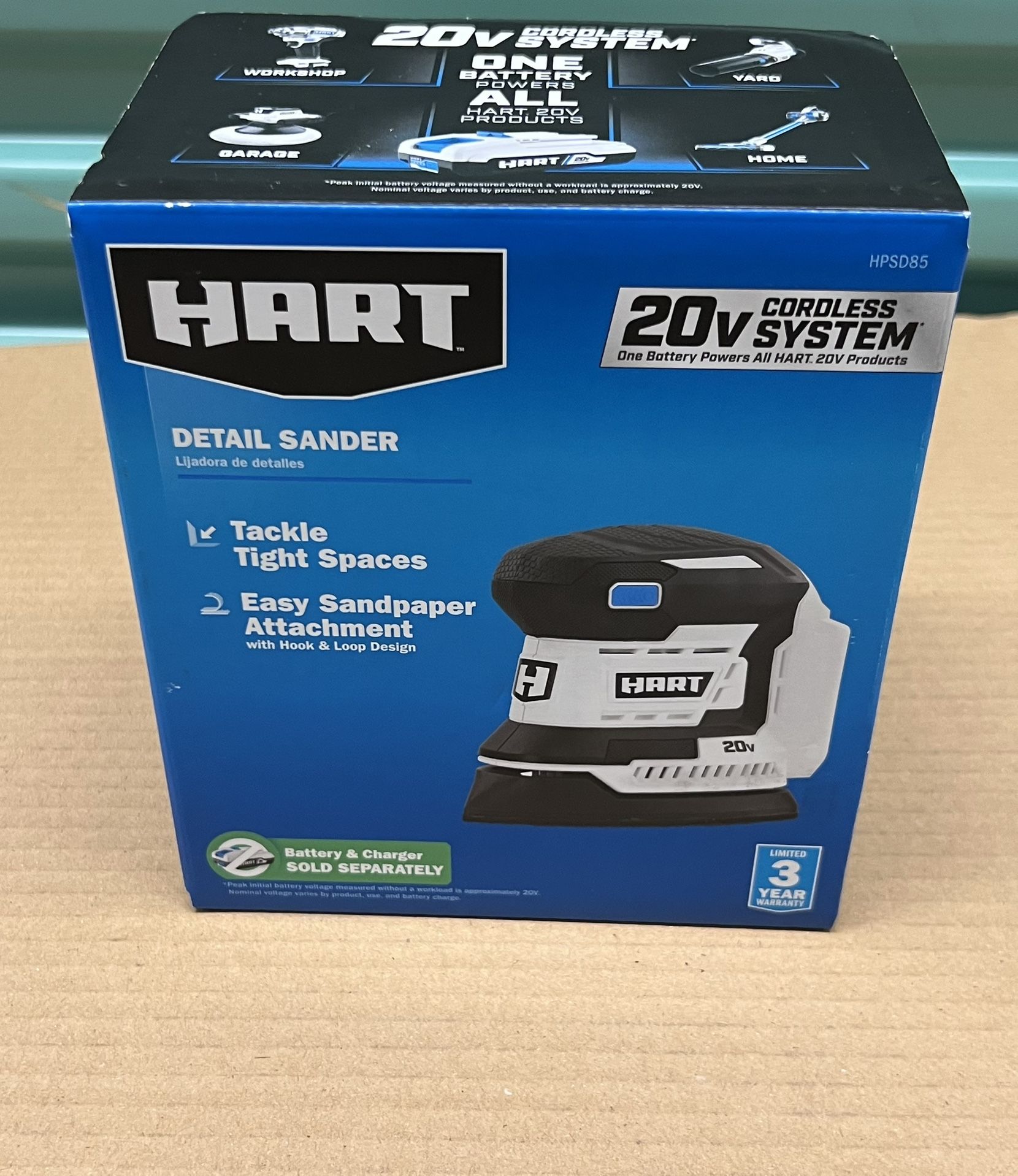 HART 20-Volt Cordless Detail Sander (Battery Not Included)
