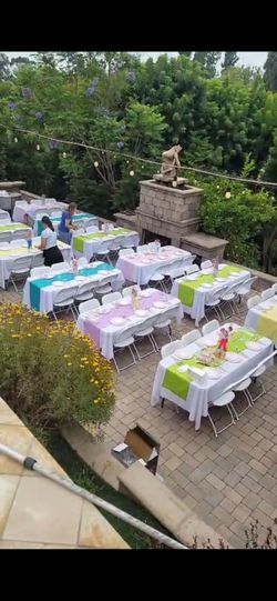 Balloons decoration, tabkes,chairs, draping, canopy