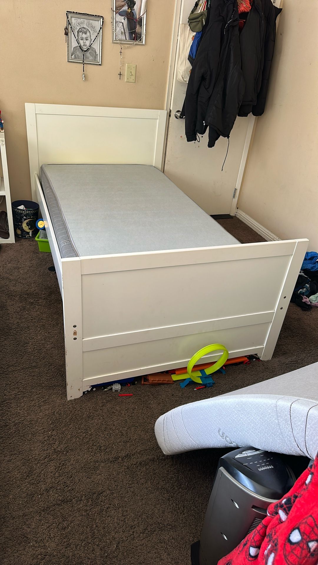 White Twin Bed frame Mattress Not Included