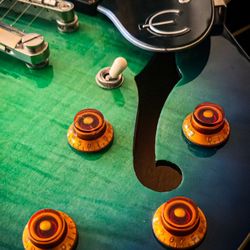 Epiphone Limited Edition ES 335 Dot Semi hollowbody Electric Guitar Blue Green By Gibson