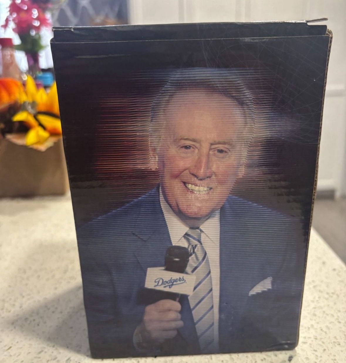 Dodgers Statue Vin Scully Microphone