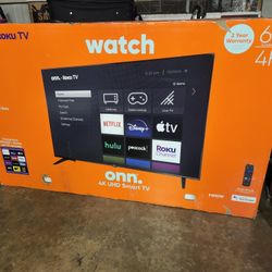 Tv Onn Roku 65", 4k, HDR, Smart, Excellent 