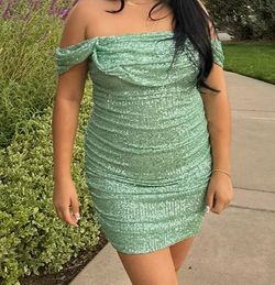 green homecoming/party dress size M/L