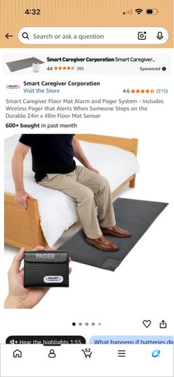 Smart care giver floor alarm