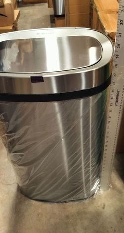 16 gallons automatic stainless steel trash can/ see discription 👍