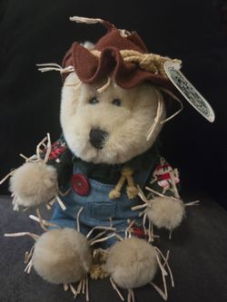 Boyds Bears Scarecrow Plush Bear with Tag