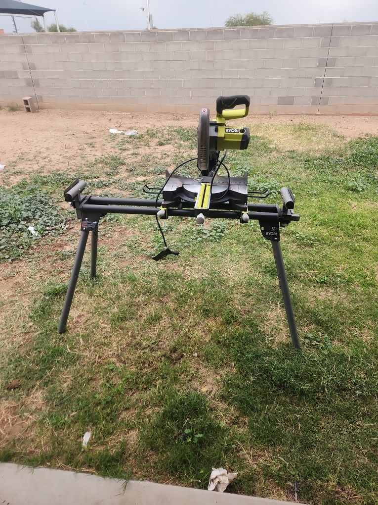 Ryobi 10in Chop Saw And Miter Stand