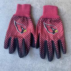 Arizona Cardinals Striped Utility Gripper Dots Gloves 