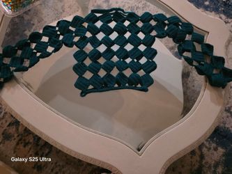 Handmade diamond mesh sweater