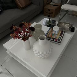 White Acrylic Coffee Table 