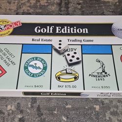 Monopoly Golf Edition (1996) 100% Complete Game Contents Factory Sealed Like New