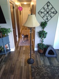 Beautiful Floor Lamp With Hanging Crystals