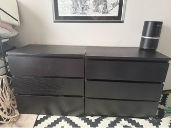 2 bedroom dressers black/brown