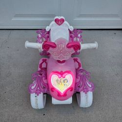 Disney Frozen Ride-On ATV Quad Pink Princess Toddler Power Wheels Style Battery Powered w/ Charger