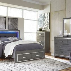 LED Storage Bedroom Set