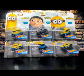 2020 Hot Wheels 1/64 Minions The Rise of Gru Character Car Complete Set of 6 $40