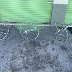 Glass Top Dining Table & End Table Set - $125 (Must See!)