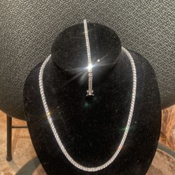 Tennis Chain And Bracelet 