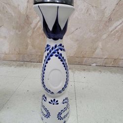 Empty Clase Azul Reposado Tequila Bottle with Bell Cap and Box, 750ml