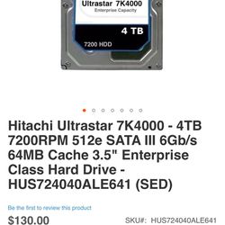 Hitachi 4TB Hard Drive